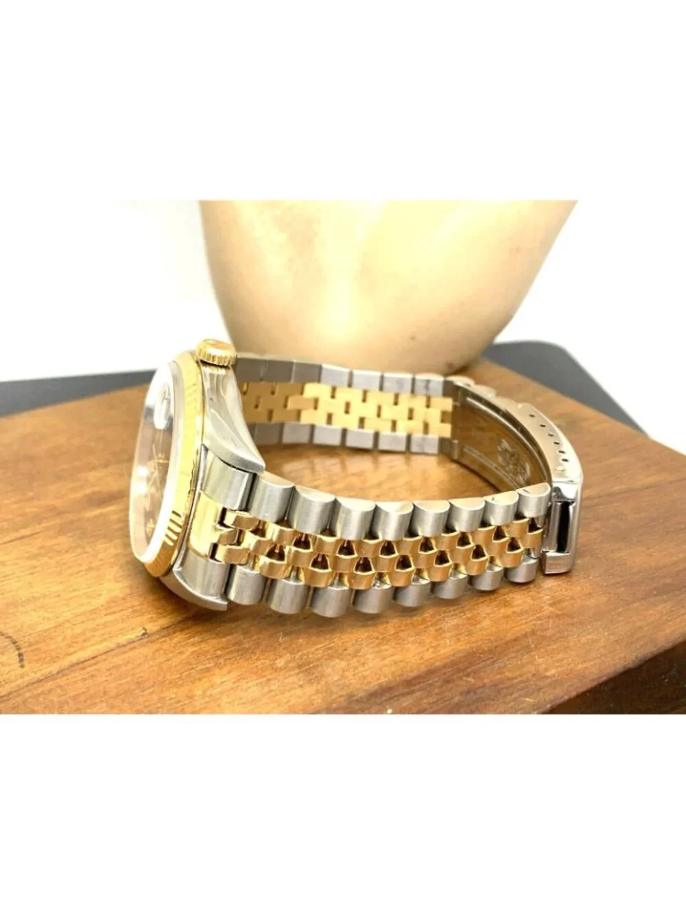 Rolex Datejust Watch 16233 Factory Diamond 18k Yellow Gold & Steel Vintage 1995